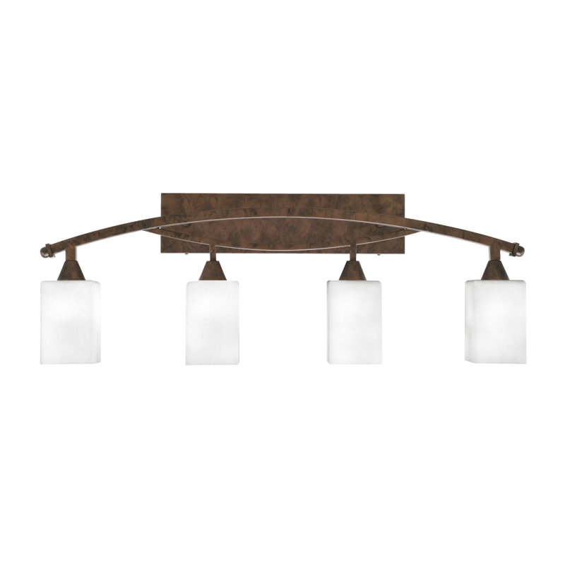 Bow 4 Light Bath Bar, Bronze