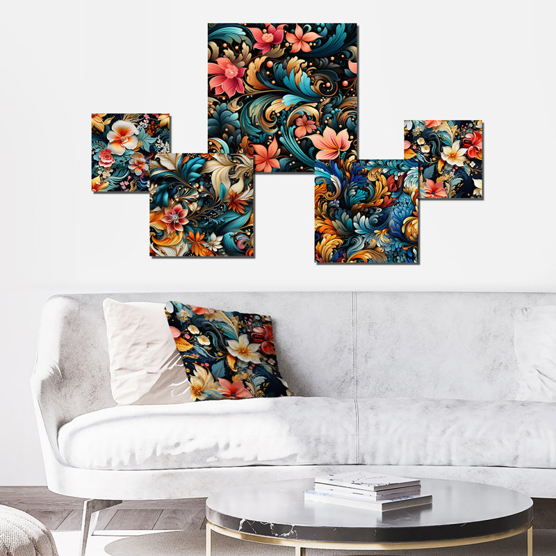 Farrel - ensemble d'art mural floral de 5