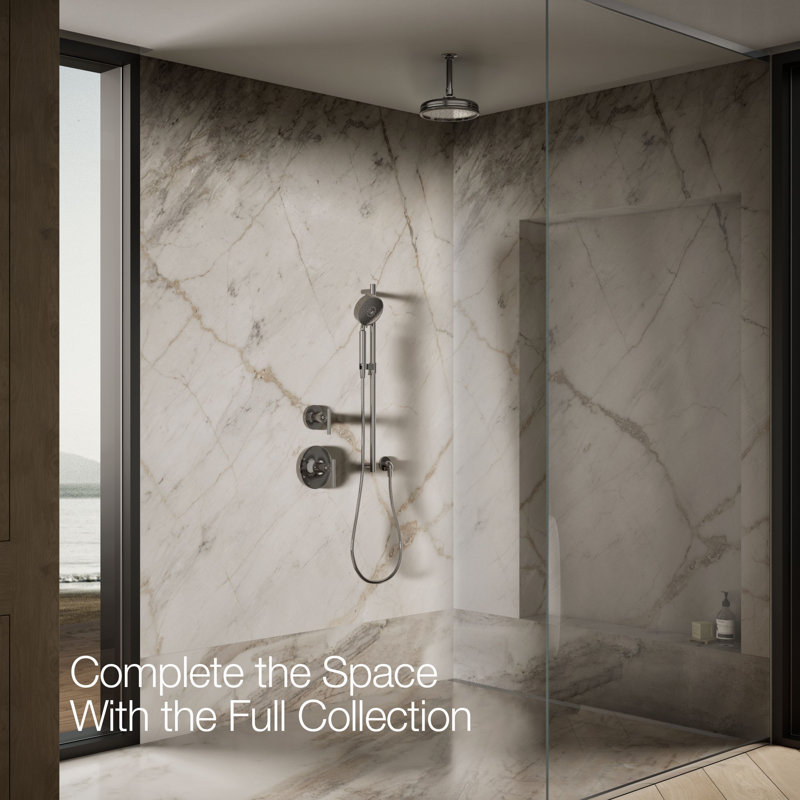 Traditional Rain Shower Head, Vibrant Titanium