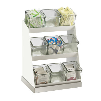 Présentoir à condiments de luxe avec pots en verre