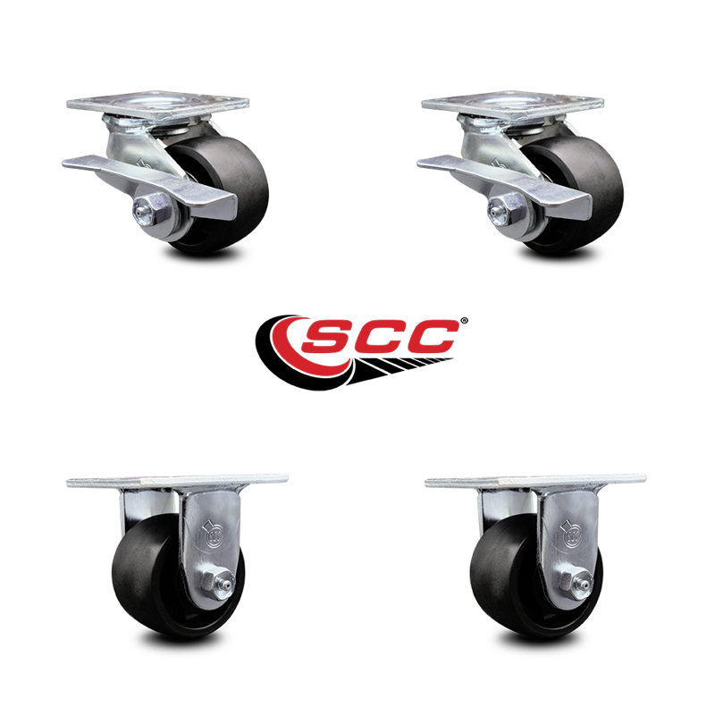 4-Piece Glass Filled Nylon Caster Set
