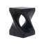 Table d'appoint MGO Twist Shape, texture semblable au bois, couleur noire-933051068