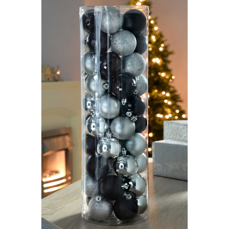 54.21cm Ball Ornament, Silver/Black