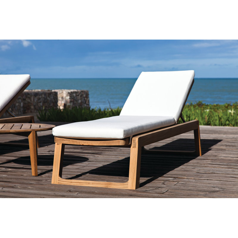 Diuna Outdoor Teak Chaise Lounge