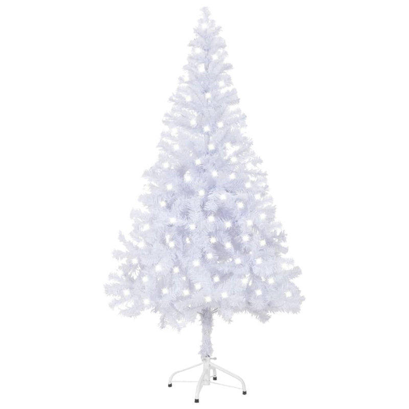 Arbre de Noël artificiel illuminé avec support Décoration de fête d'arbre de Noël, 6'