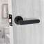  7 Pairs Modern Lima Design Premium Door Handles on Round Rose in Matt Black Finish