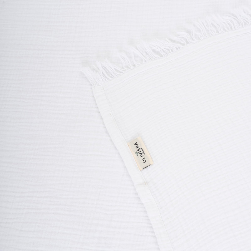 Couverture en gaze de coton 4 couches Soho Supersoft, White - Queen