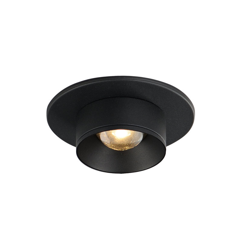 Plafonnier encastré en verre Tessel, Noir