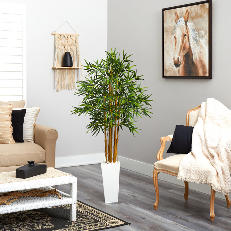 60'' Faux Bamboo Tree in Ceramic Planter