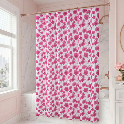 Juicy Couture Shower Curtain and PEVA Liner and Hooks