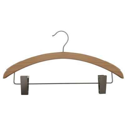 Wood Hangers With Clips for Suit/Coat