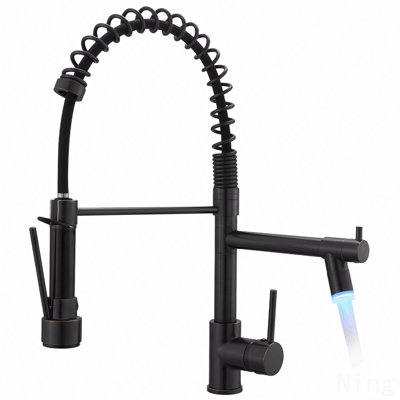 Single Handle Single Lever Kitchen Sink Faucet With Pull-Down Sprayer