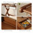 Solid Wood Desk: X - Frame & Metal Mesh Storage