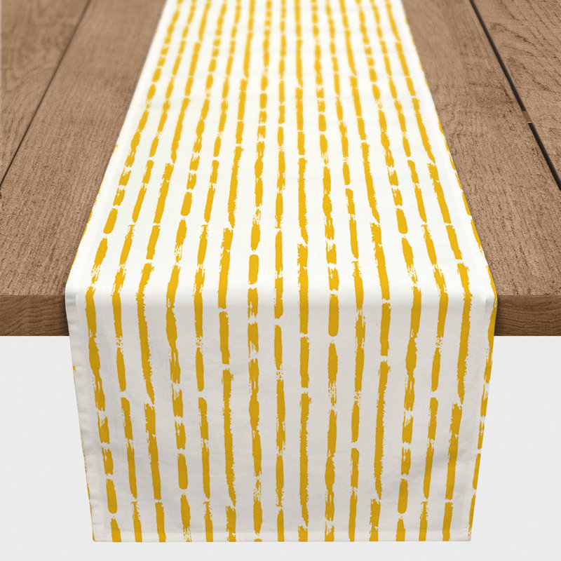 Chemin de table Conswella, P 16 po x L 72 po, Jaune