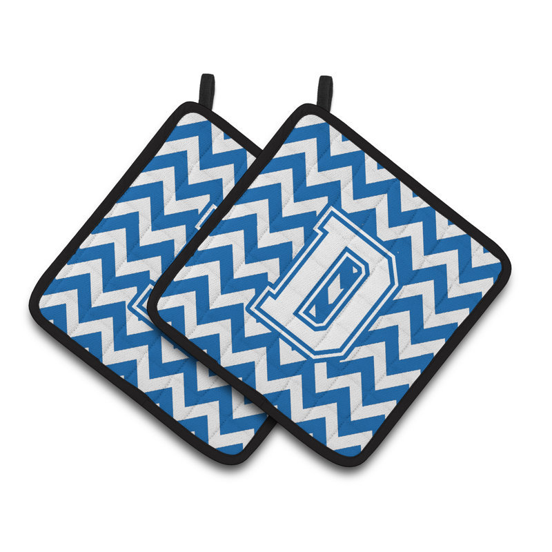 Poignée à chevrons, D, Blanc / bleu