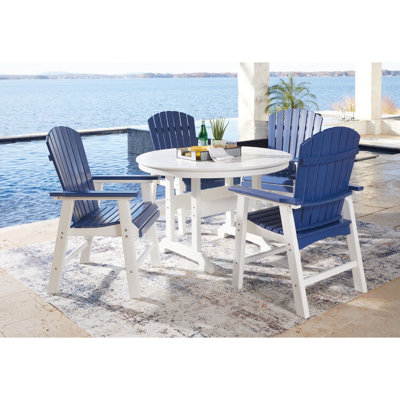 Crescent Luxe Outdoor Dining Table And 4 Chairs -  Signature Design by Ashley, PKG013808