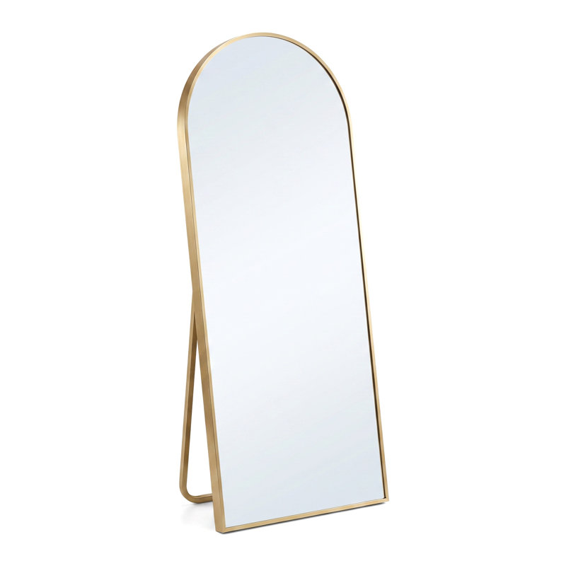 Miroir de plancher pleine longueur en aluminium, 21''×56'', Doré