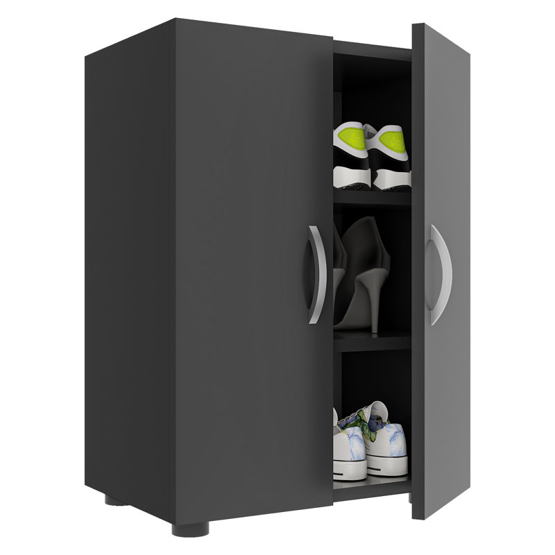 6 Pair Shoe Storage Cabinet, Anthracite