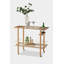 Solid Wood Bar Cart with Wheels-1646835053