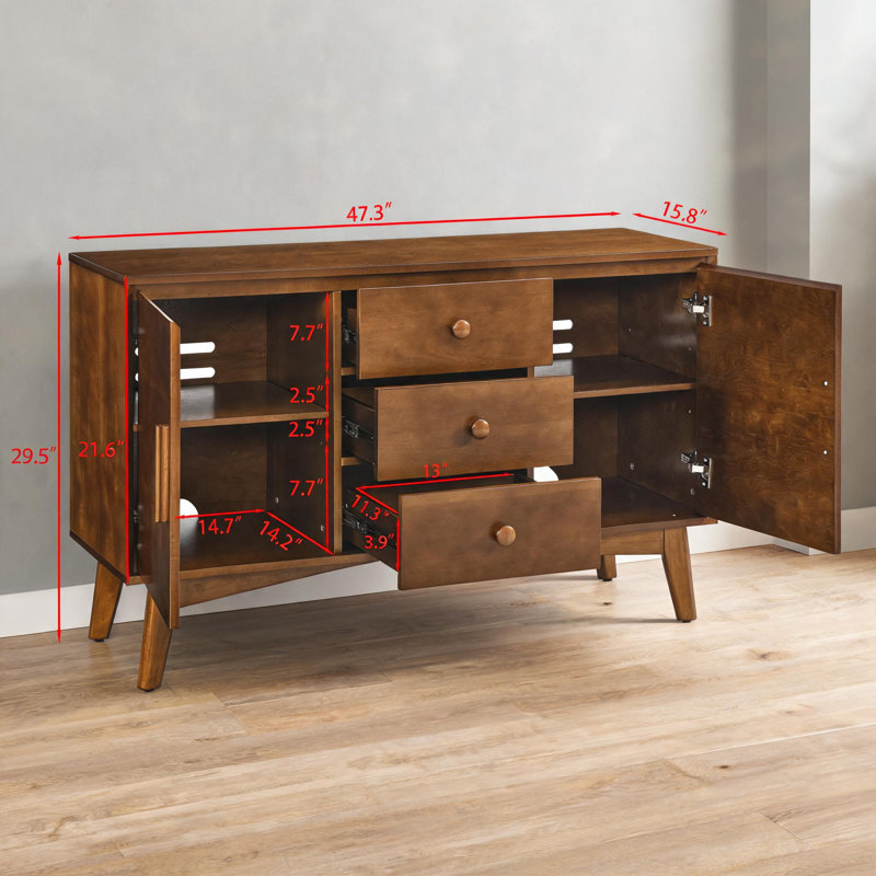 Buffet 47,3 po Mid Century Modern Buffet