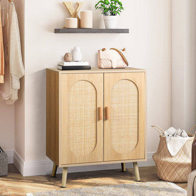 Rubenstein Modern Rattan 18 Pair Shoe Storage Cabinet