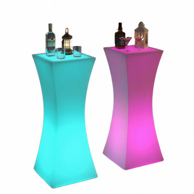 LED Light Up Bar Table with 16 RGB Colors, IP65 Waterproof