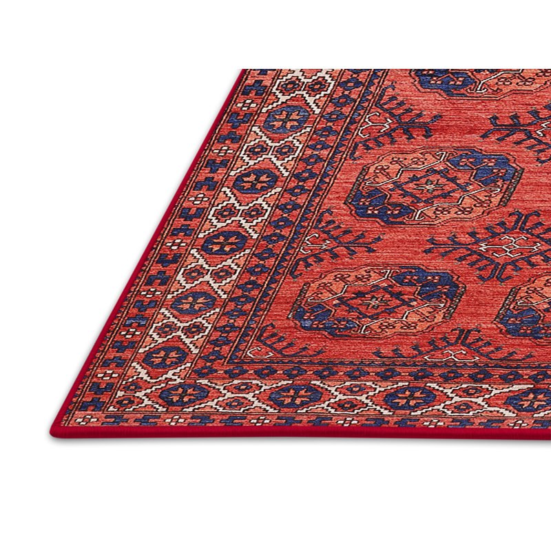 Tapis de style oriental rouge, Rectangle 6 pi x 9 pi