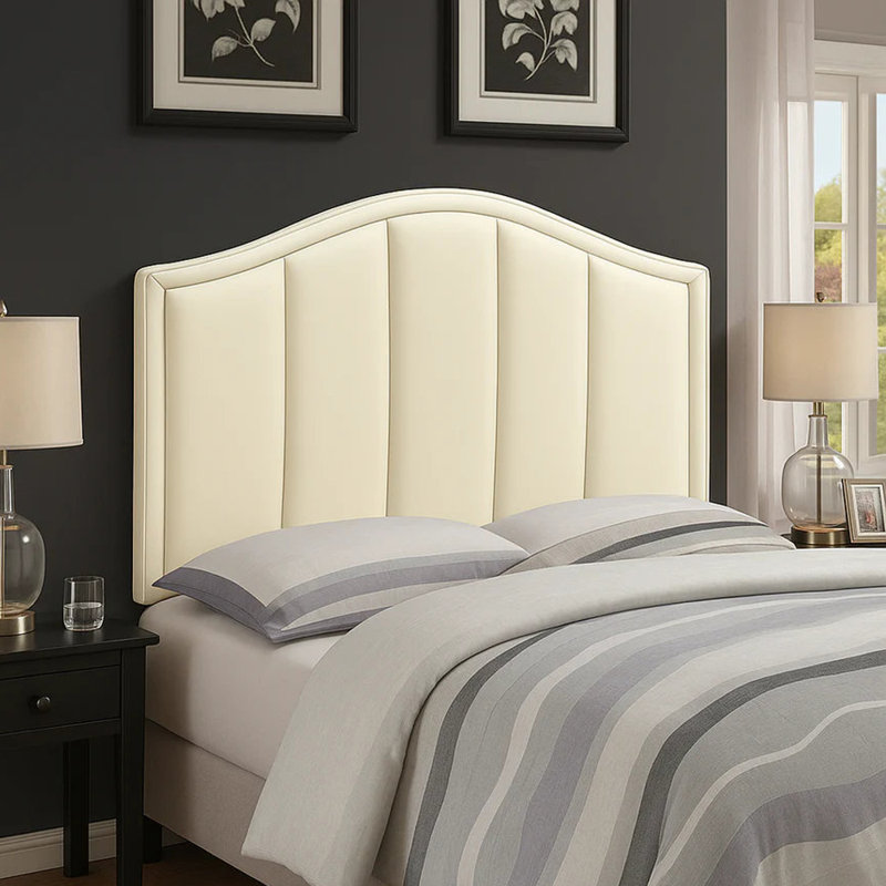 Upholstered Headboard, Single (3'), Cream