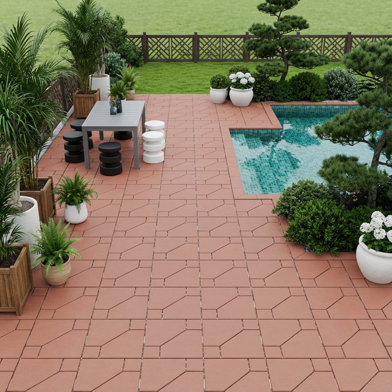 30.5 L x 30.5 W Interlocking Deck, Brown
