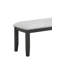 Banc de salle à manger rembourré gris clair 1pc