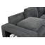124'' Square Arms Firm Sectional Sofa U Shape Sectional Sleeper Sofa with Pull Out Couch and Storage Chaise-100887915