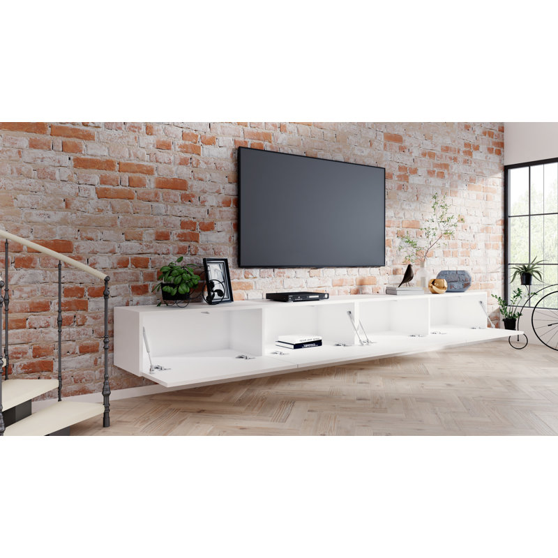 TV Stand for TVs up to 78", Glossy White