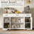 55" Buffet Cabinet with Drawers and Doors, Wood Sideboard Storage Cabinet with Shelves, Modern Farmhouse Coffee Bar for Kitchen, Dining Room & Living Room