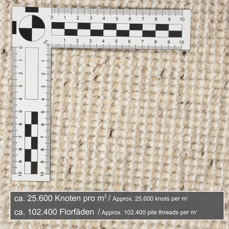 Taza Royal Hand Knotted Wool Grey Indoor Rug, Rectangle 140 x 200cm
