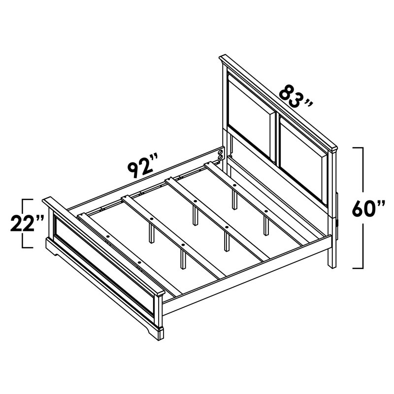 Huey Upholstered Standard Bed, Brown, King
