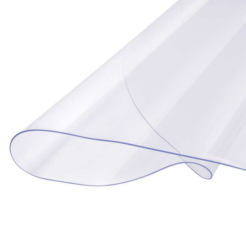 Symple Stuff PVC Table Protector Round Clear Plastic Desk Protector ...