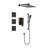 Shower System With Shower Head, Hand Shower, Slide Bar, Bodysprays, Shower Arm, Hose, Valve Trim, And Lever Handles-126232210