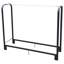 Support de rangement en bois de chauffage robuste en métal noir mat pour l'intérieur et l'extérieur