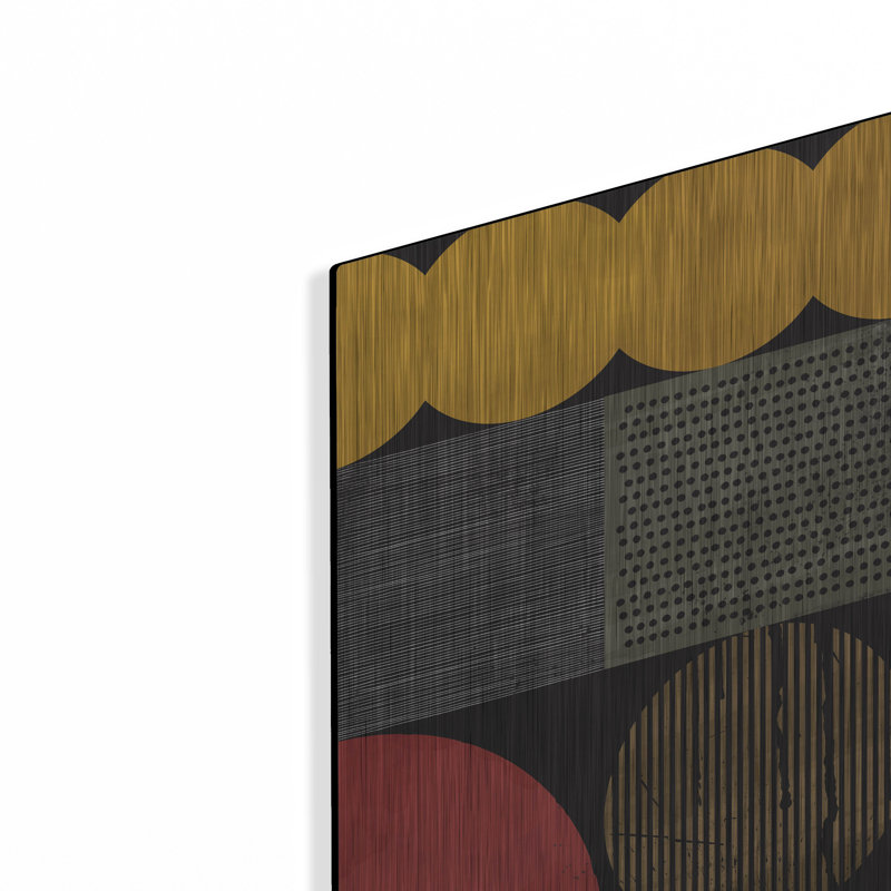 Ivy Bronx «Abstract Geometric 15» par Gary Williams, art mural en métal, H 24 po x l 16 po