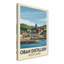 Oban Distillery, Scotland - Harbour Light And Highland Whisky Travel Poster. Giclee Print On Wrapped Canvas. Wall Art, Home Decor - Iconic Buildings & Architecture, Scotland - Wrapped Canvas Print-1324131803