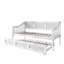 Lit de jour simple en bois noir avec lit gigogne simple-69192148