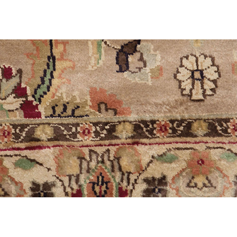 Hand-Knotted High-Quality Beige and Ivory Area Rug