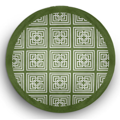Tapis intérieur / extérieur en chenille tissé à la machine - vert