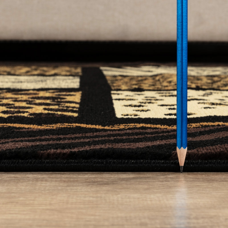 5 pi 3 po Tapis multicolore X 7 avec motif zébré, léopard, tigre, fabriqué à la machine, adapté aux endroits très passants