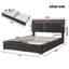Estella Grey Linen Upholstered 4Ft6 (135*190Cm) Double Bed With LED Lighting Hydraulic Storage Bed With Bed Box, Drawers And Storage Compartments-650897836