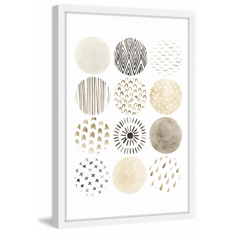 " Neutral Pattern Play II " Painting Print, 36" H x 24" W x 1.5" D
