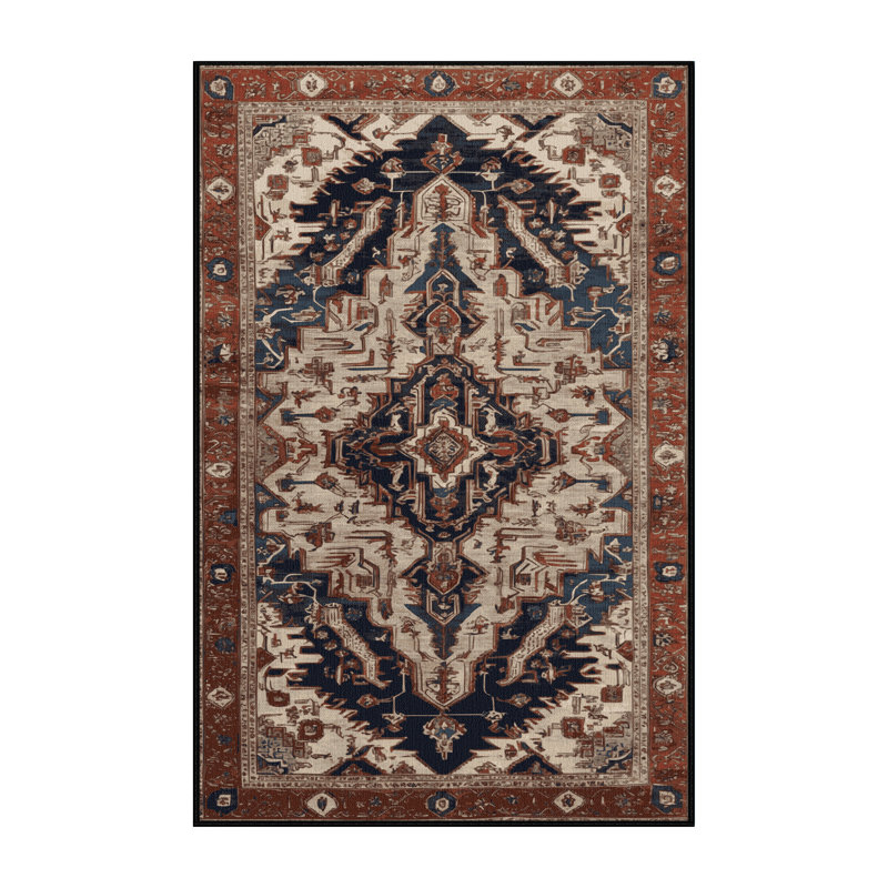 Tapis brun lavable à la machine, Rectangle 2 pi x 3 pi