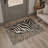 Abrahamson Zebra and Leopard Patchwork Animal Print Machine Washable Black / Beige Indoor Area Rug with Non-Slip Backing-128992318