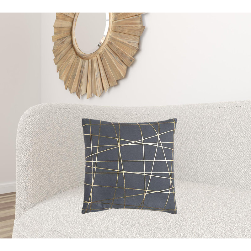 Coussin Contemporary, Gris / or