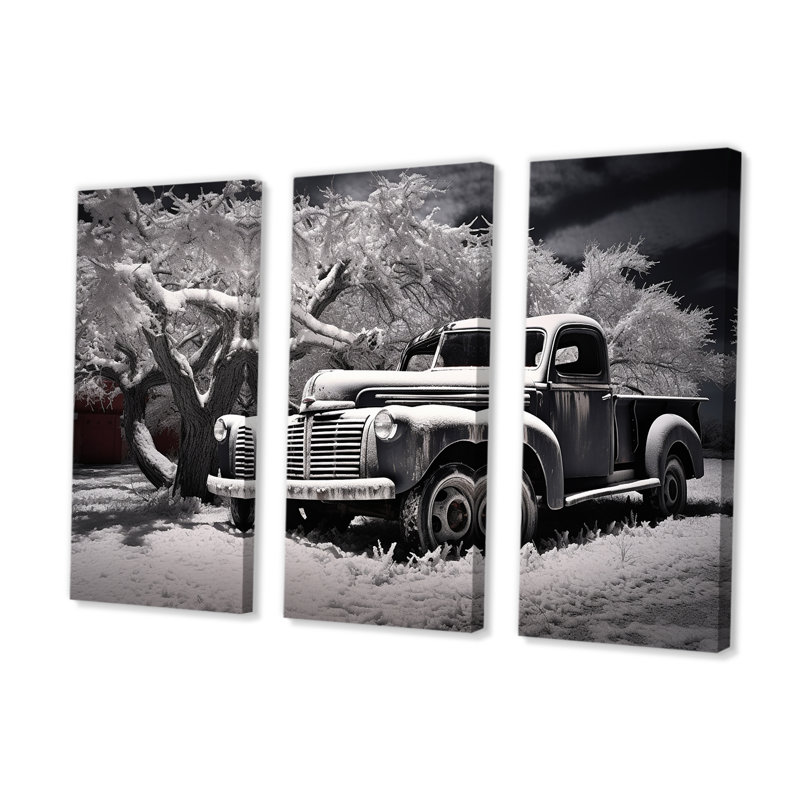 «Truck Pickup Charm In Winter II», H 40 po x l 60 po x P 1 po